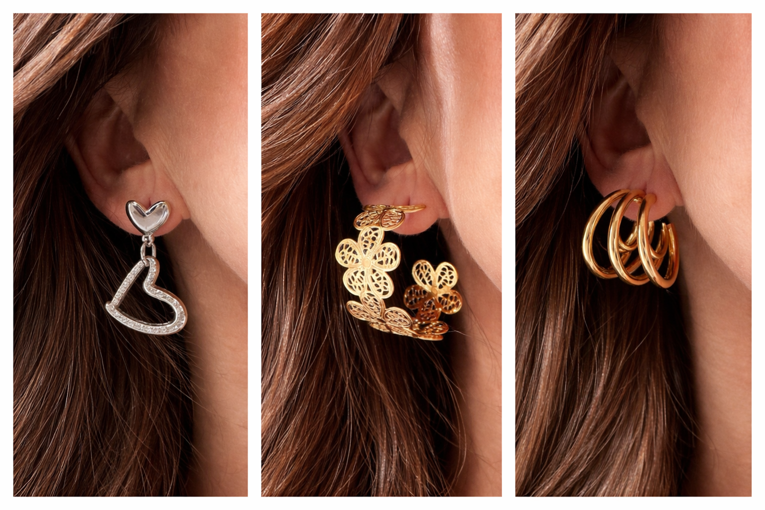 Stainless steel oorbellen met roze hart bedel, verkleurt niet en is waterproof bij bling-it.nl