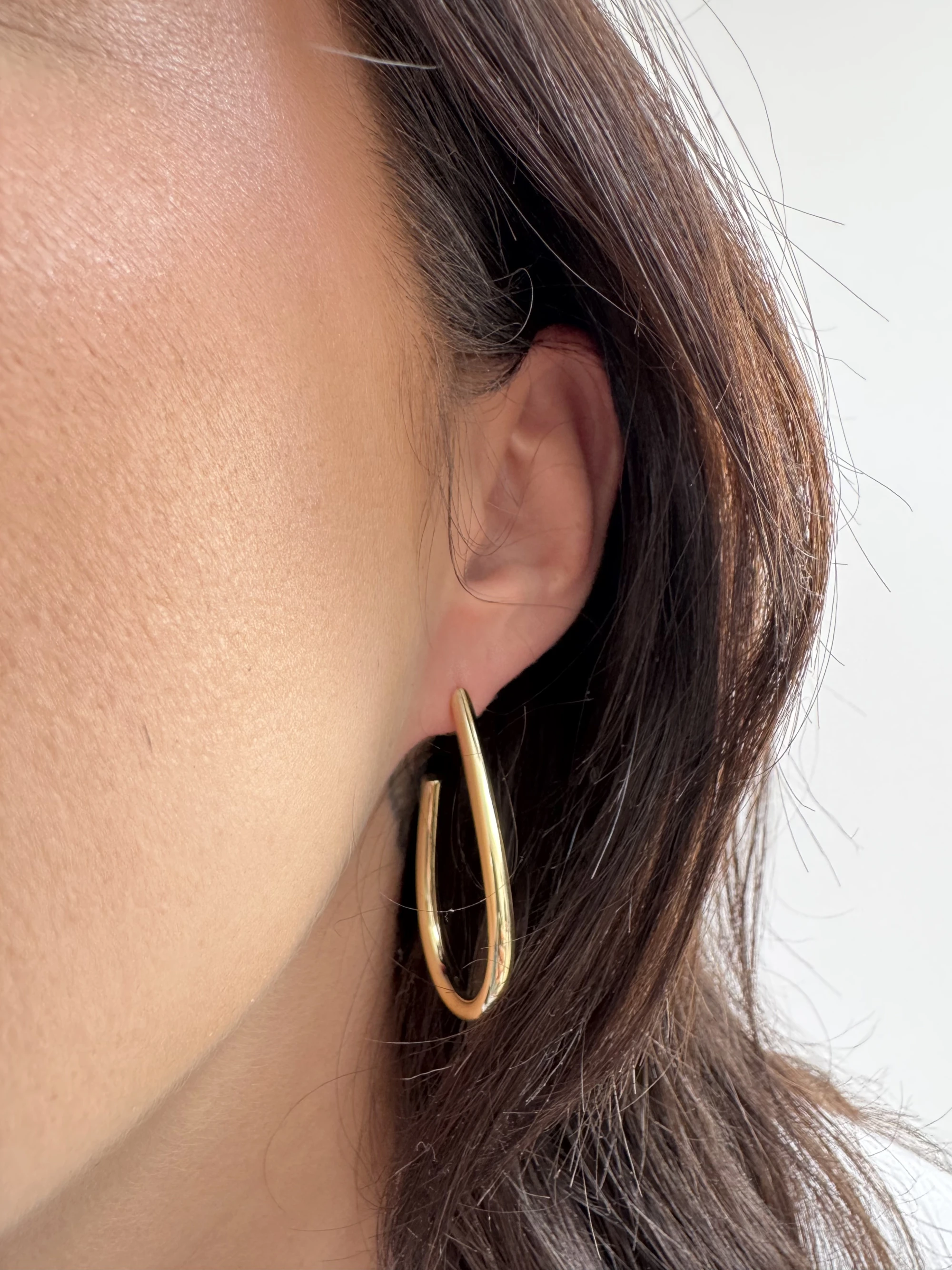 Oorsteker druppel/goldplated