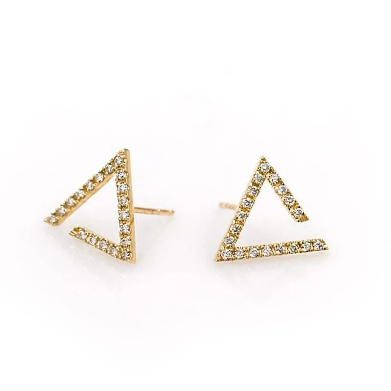 Triangle Earrings/1.1x1.1cm/Goldplated