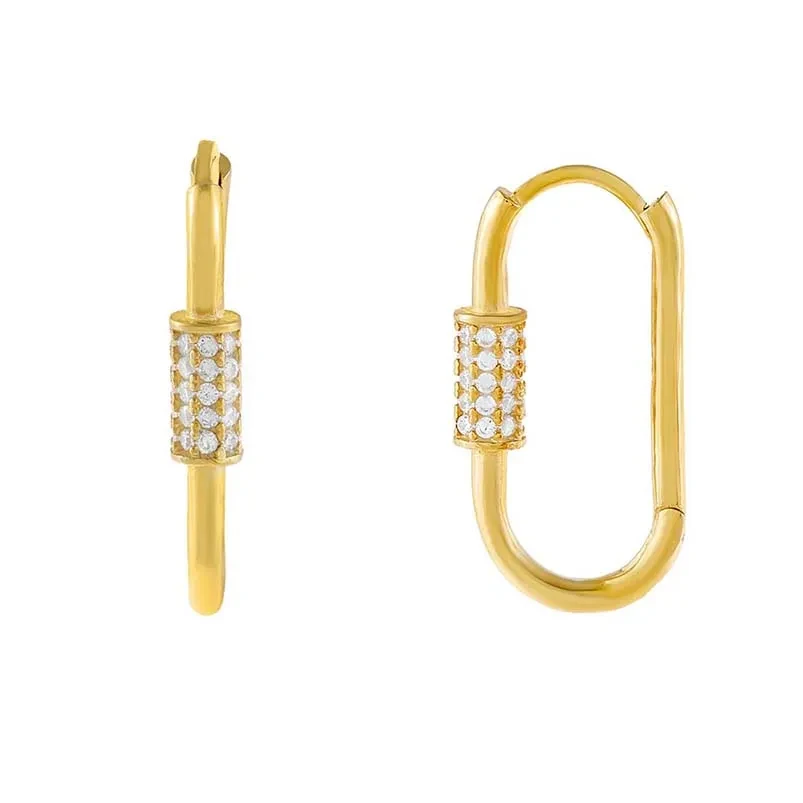 Hoop Earring with Zirconia