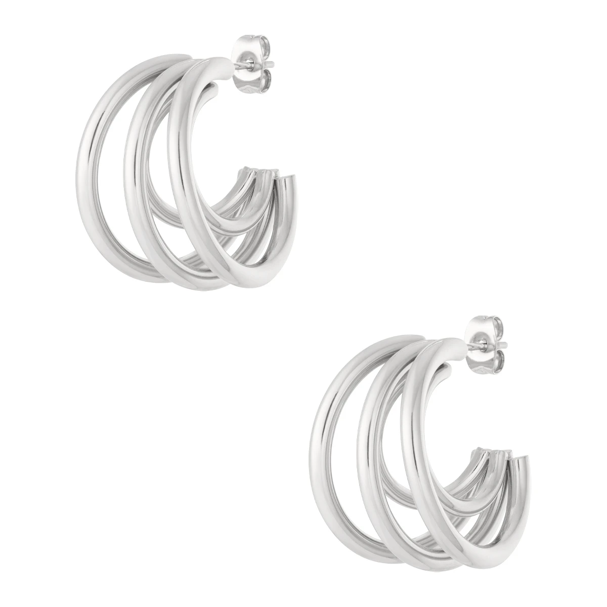 Statement Earstud Multi 2.5x2cm Silver