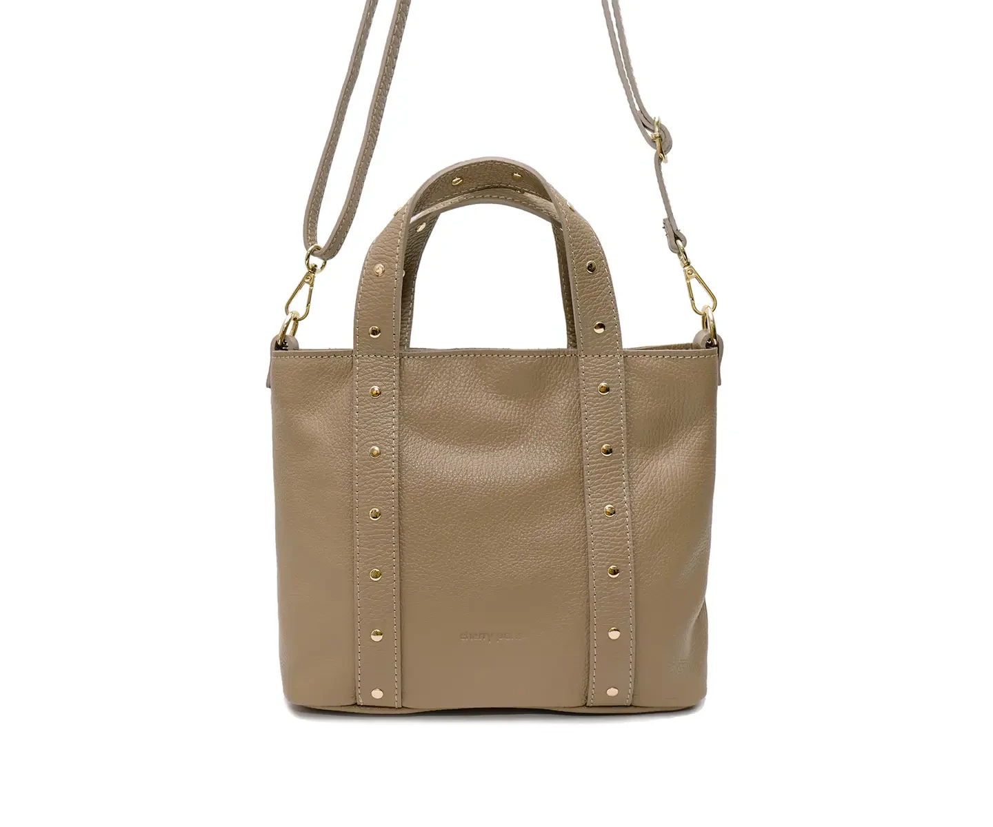 Aimee lederen schoudertas cappuccino