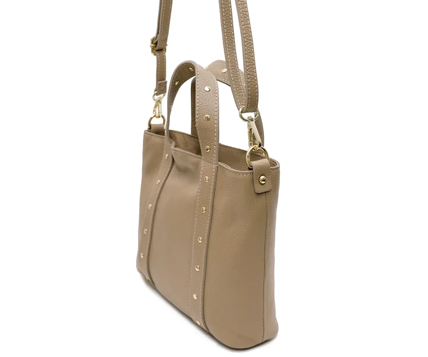 Aimee lederen schoudertas cappuccino