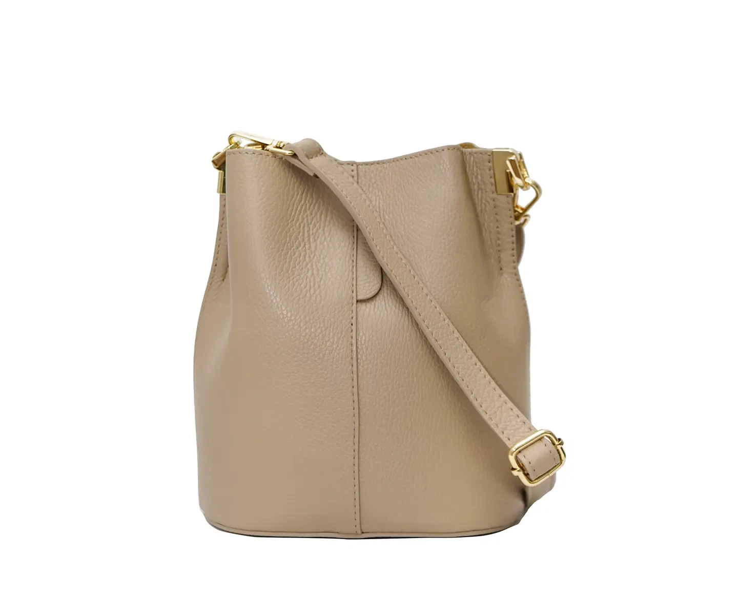 Italiaanse leren schoudertas Lili met magneetsluiting en georganiseerde binnenkant