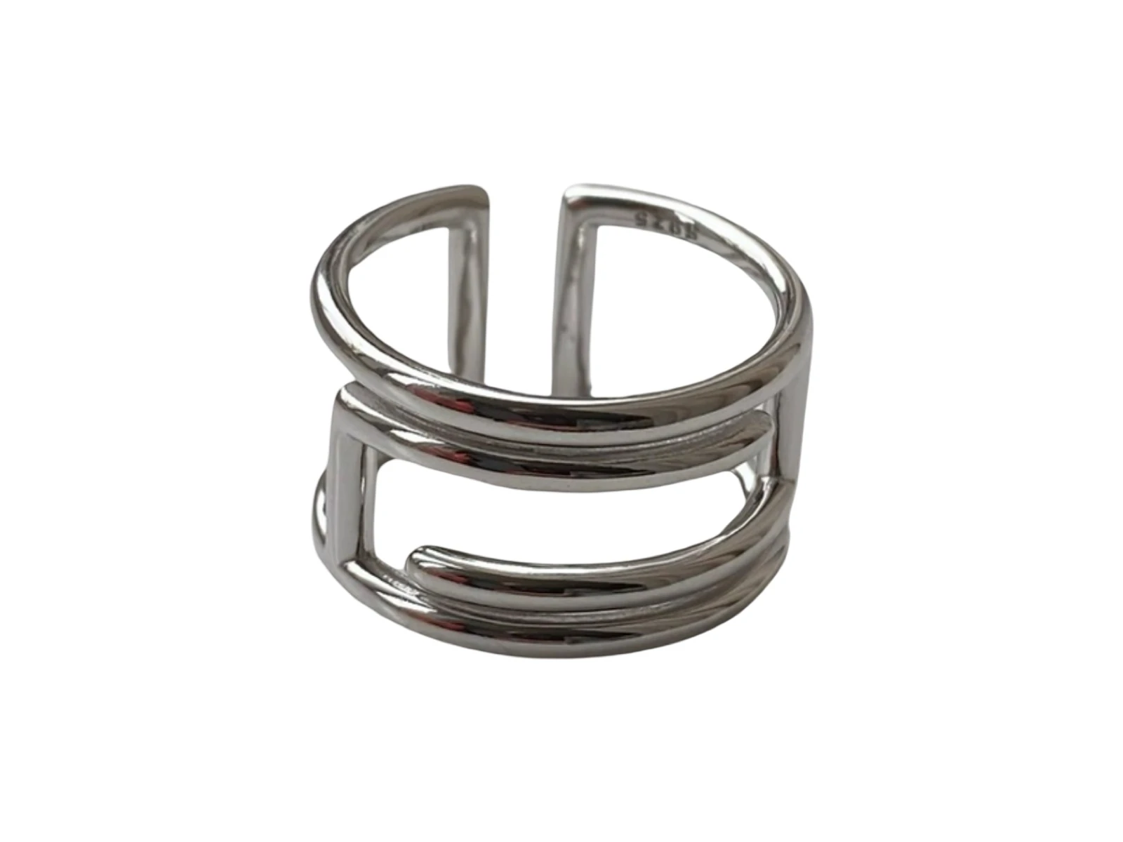 Ring moderne lijnen verstelbaar