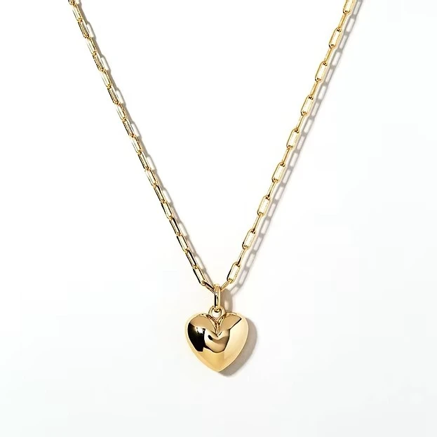 Halsketting hart hanger/14k goldplated