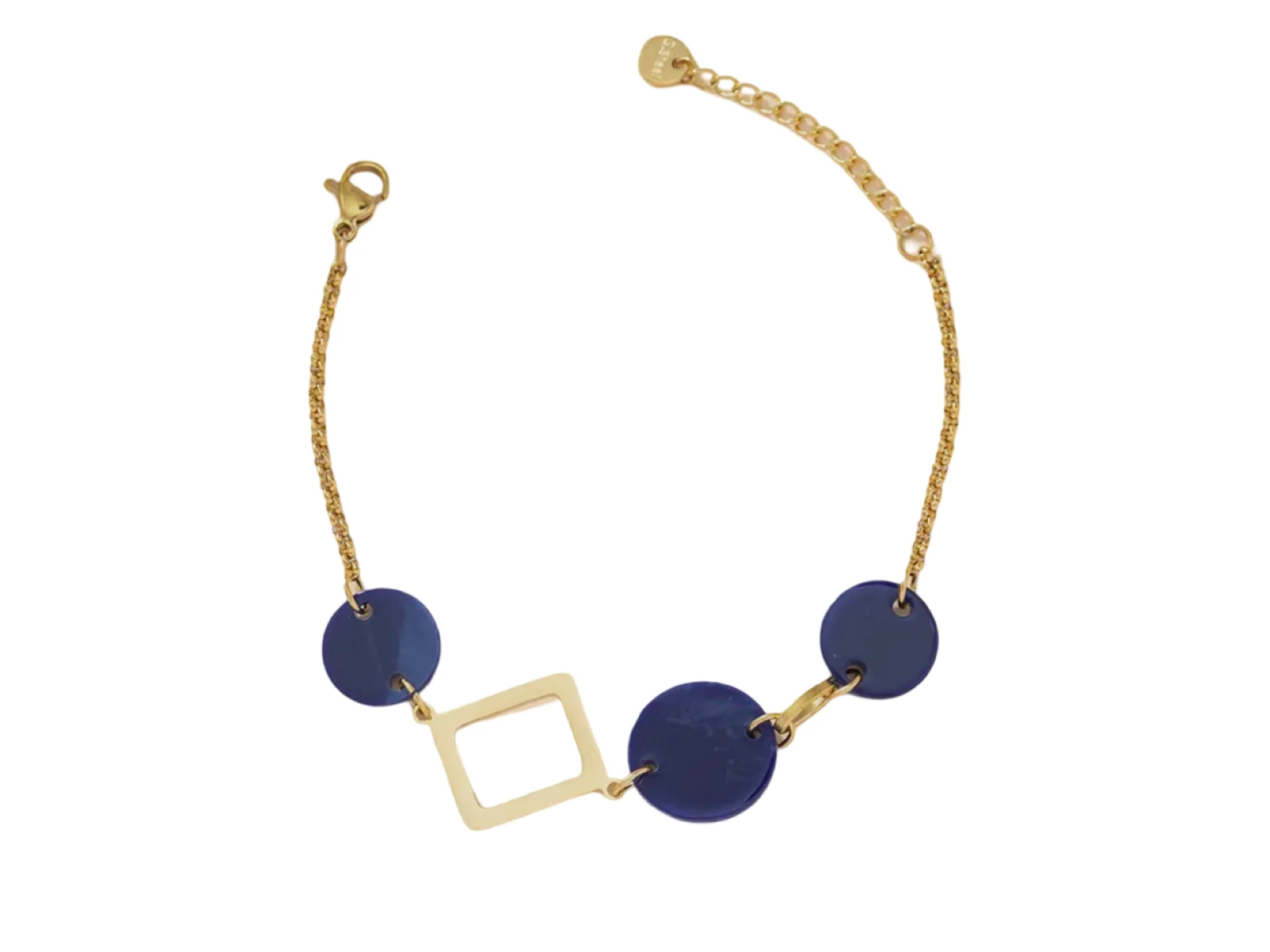 Armband Rosa blauw