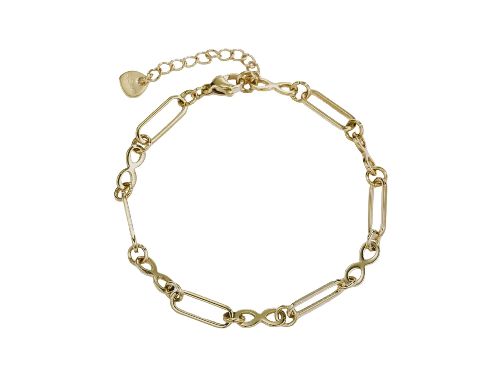 Armband schakel stainless steel