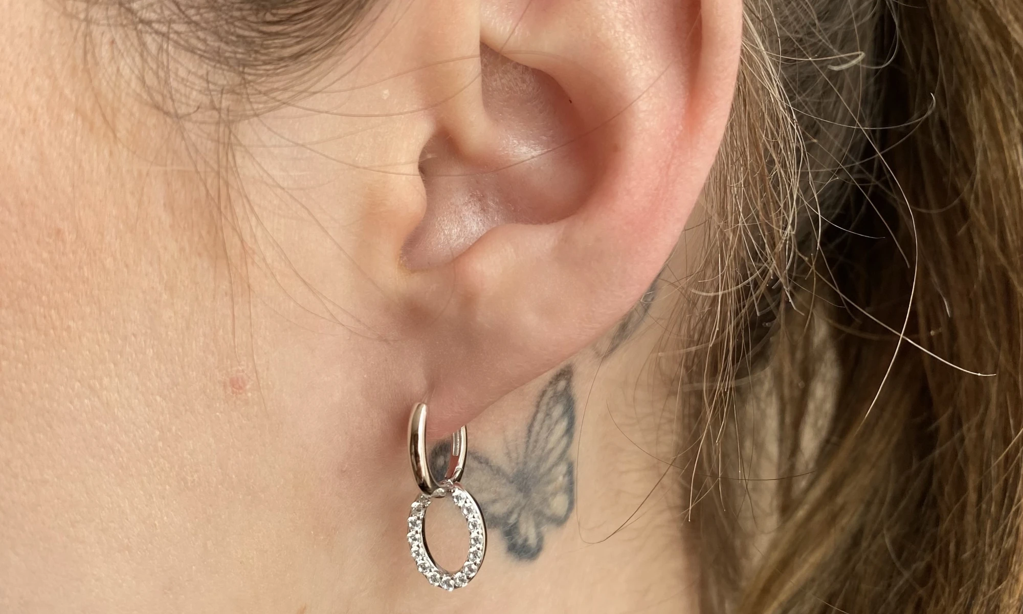 Oorringen met zirkonia/925 sterling zilver