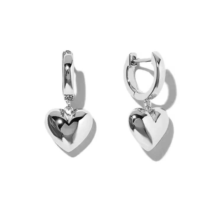 Heart Earrings Silver