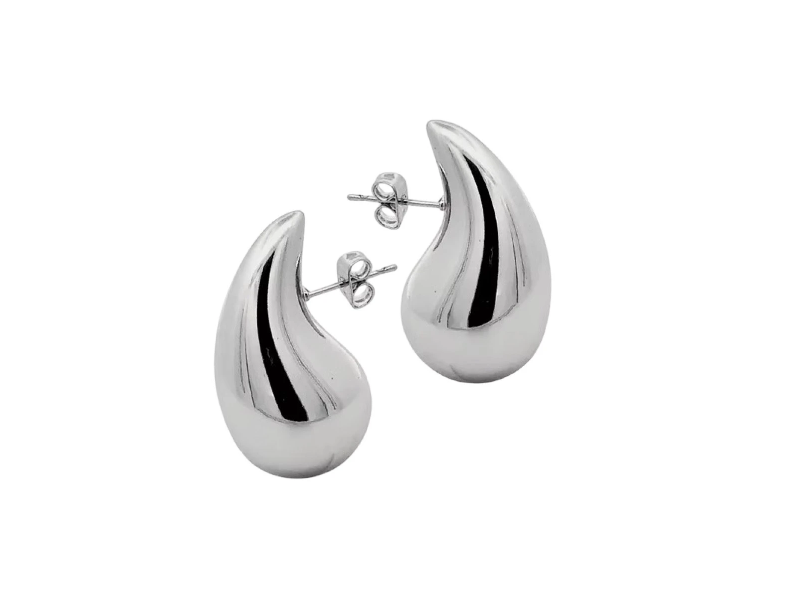 Oorsteker druppel/925 sterling zilver/12x18mm