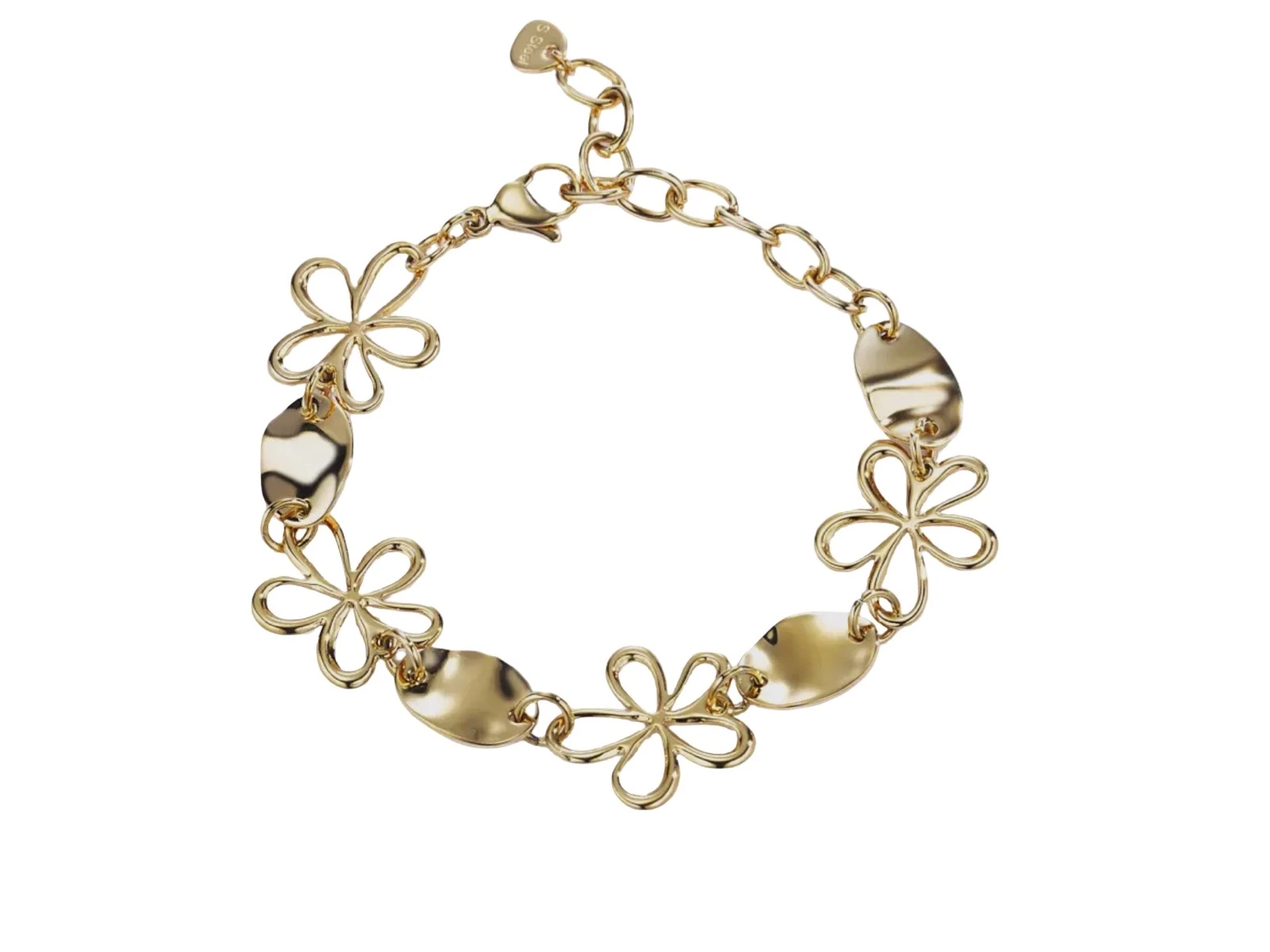 Armband Bloem stainless steel