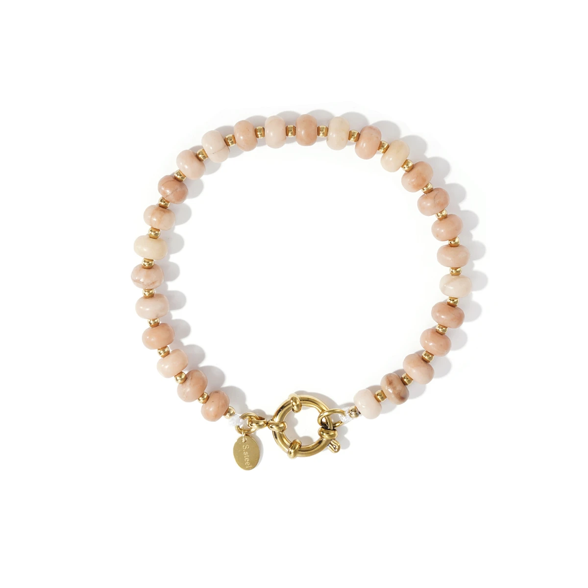 Kralenarmband kralen champagne