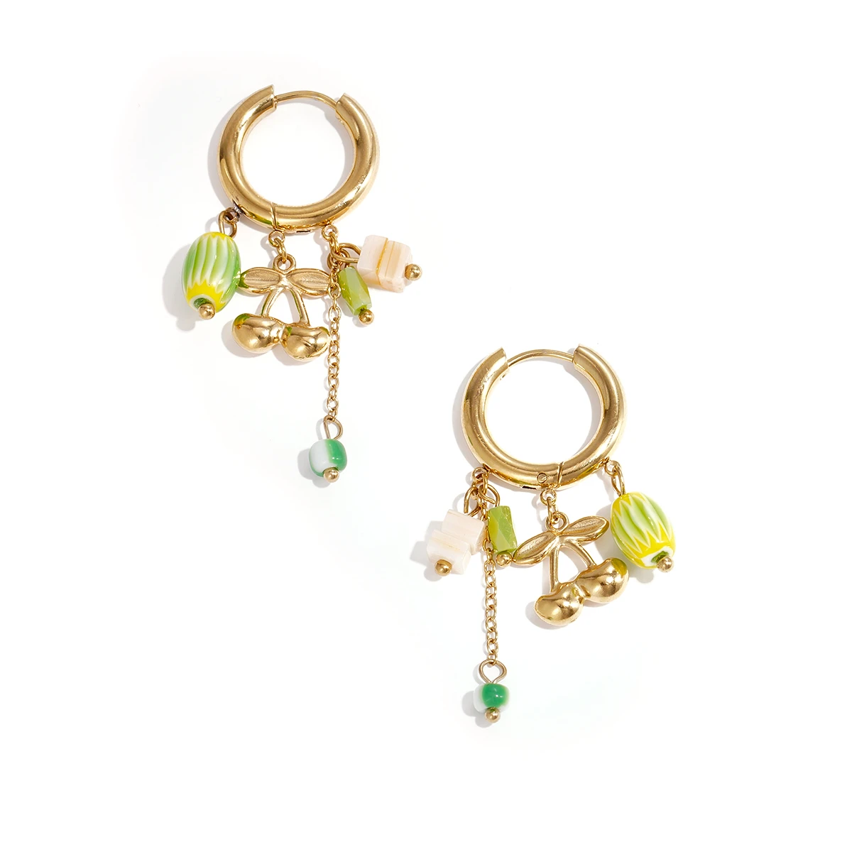 Oorringen kers en kralen