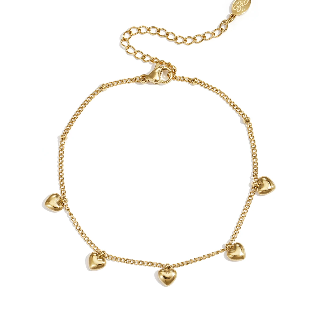Armband hangende hartjes 