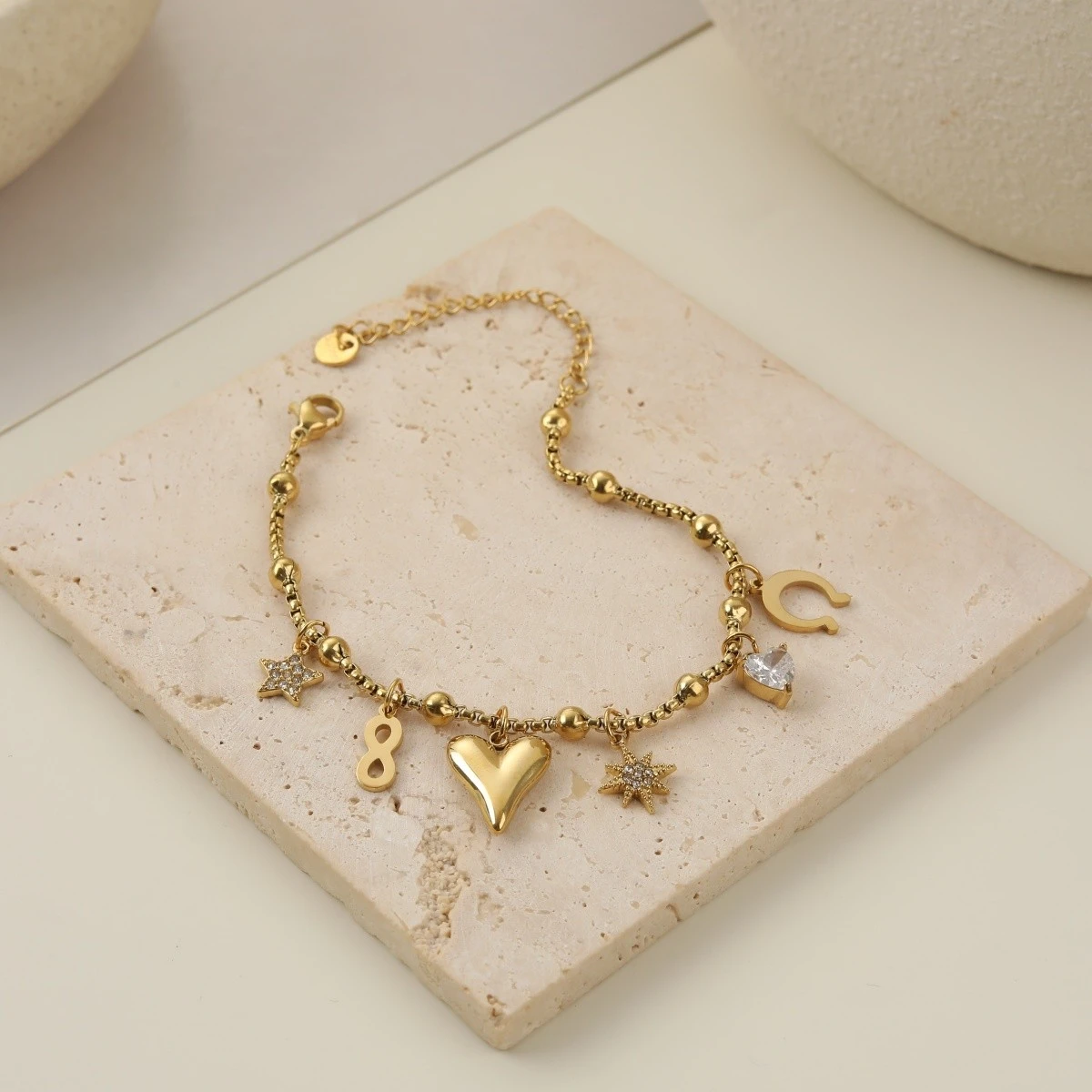 Lucky Heart Charm Bracelet