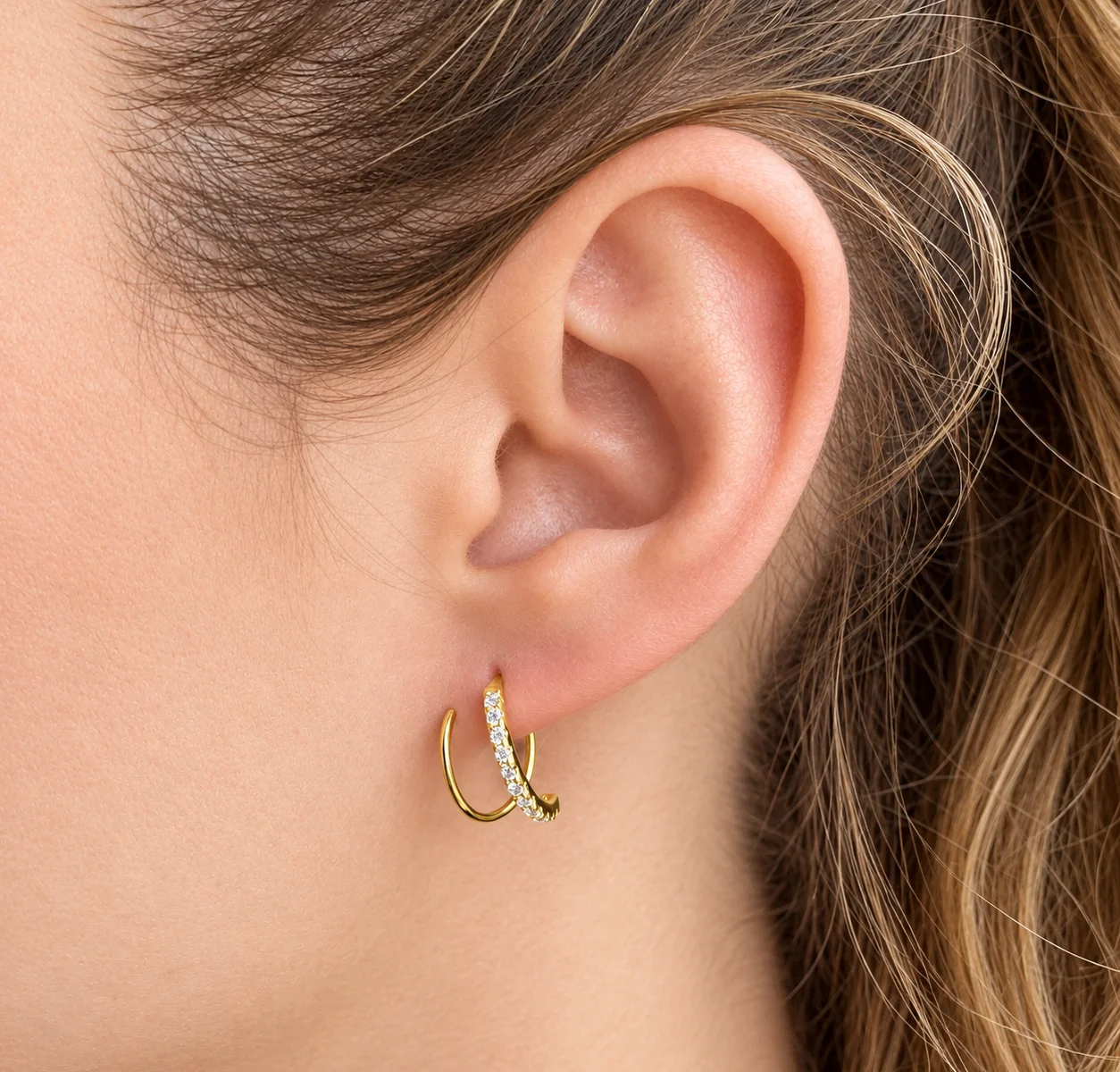 Swirl Earrings Gold Plated