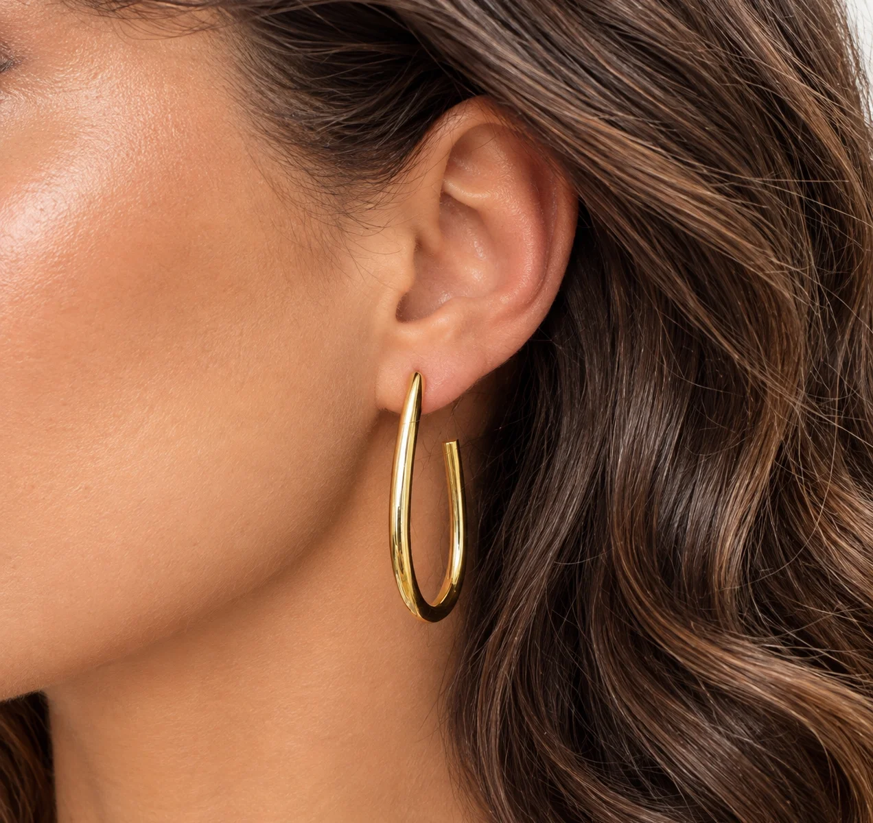 Oorsteker druppel/goldplated