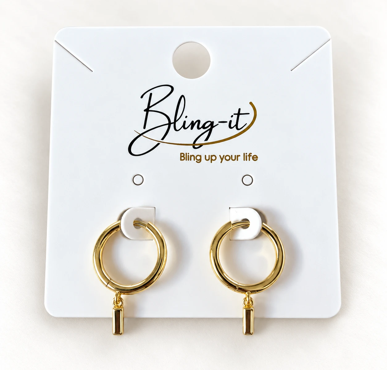 Oorring met zirkonia hanger