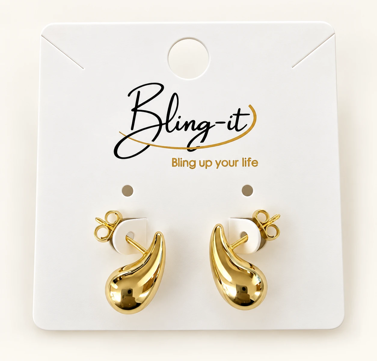Drop Earrings/14 Carat Goldplated/12x18mm