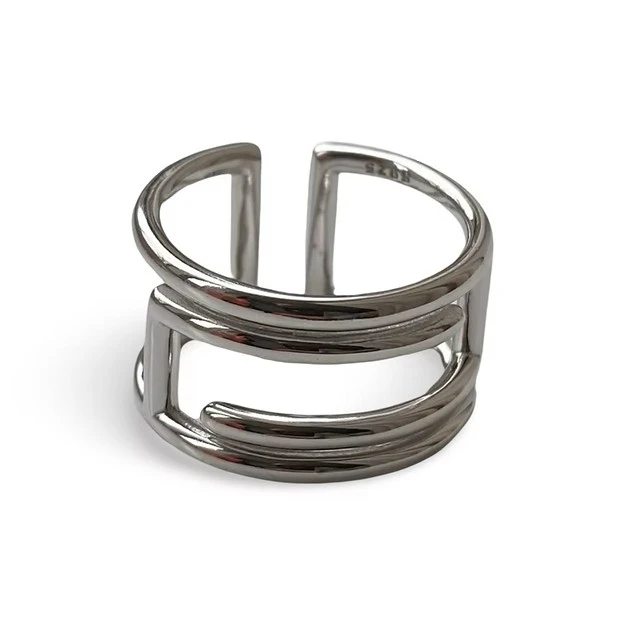 Ring moderne lijnen verstelbaar
