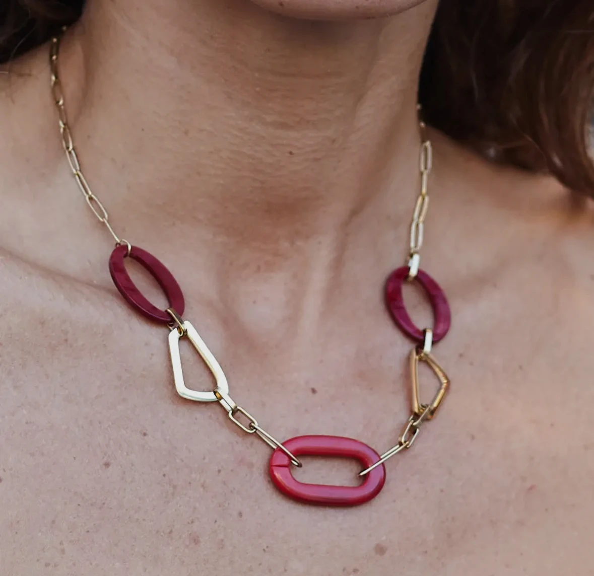 Halsketting dubbel stainless steel