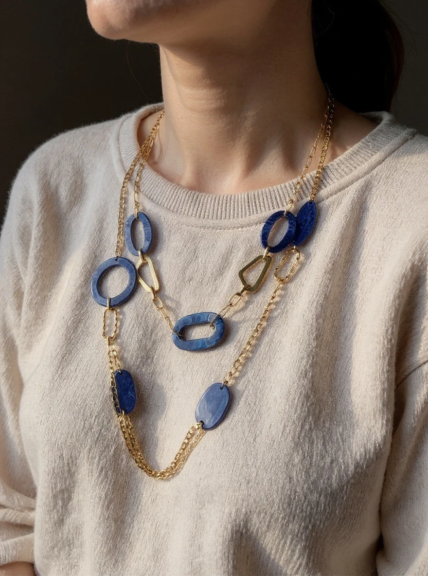 Halsketting dubbel stainless steel