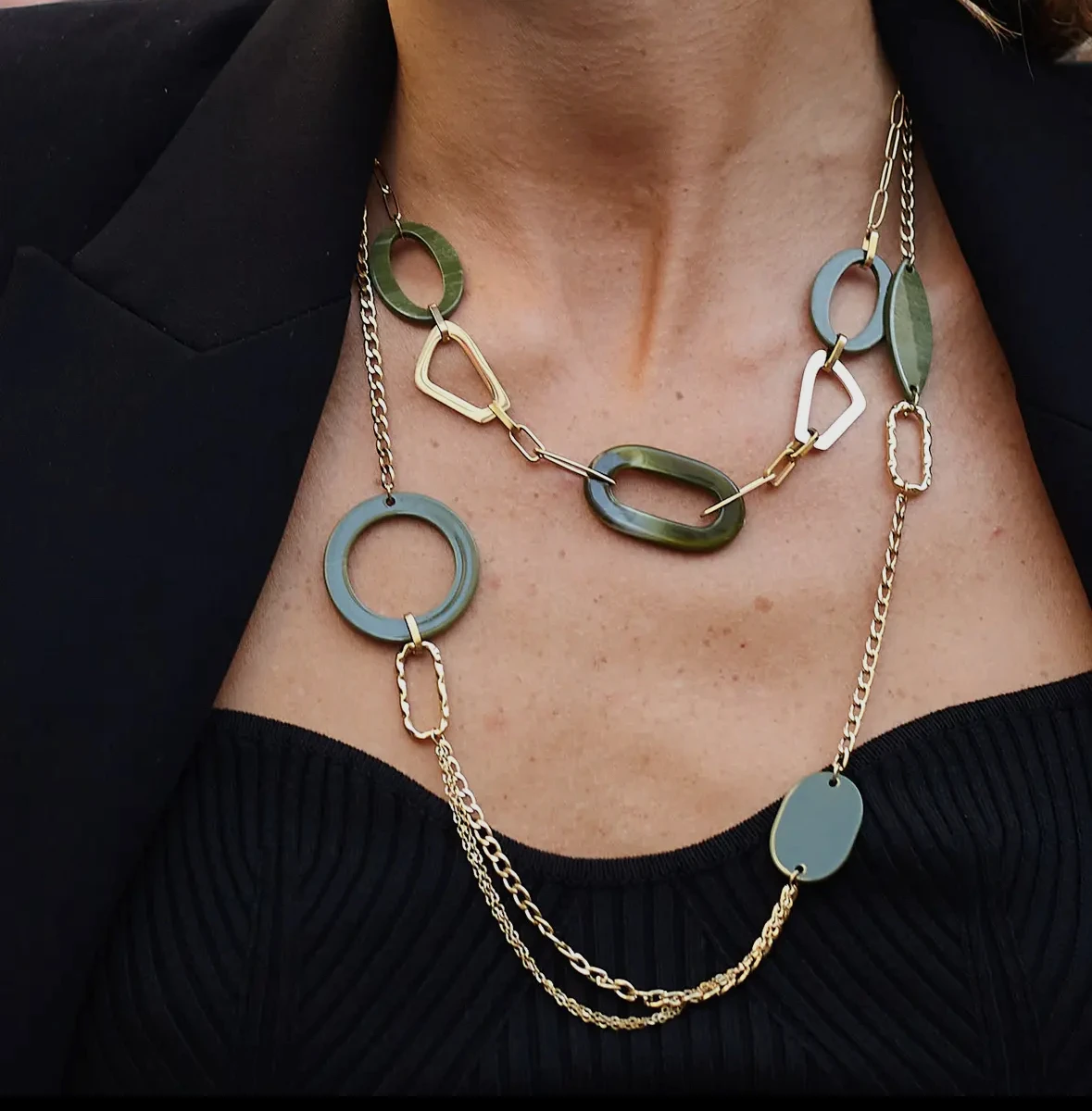 Double Stainless Steel Necklace